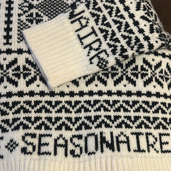 NWT Tuckernuck Charcoal and Cream Fair Isle Sandwick Pullover Sweater Size XL - Picture 7 of 7